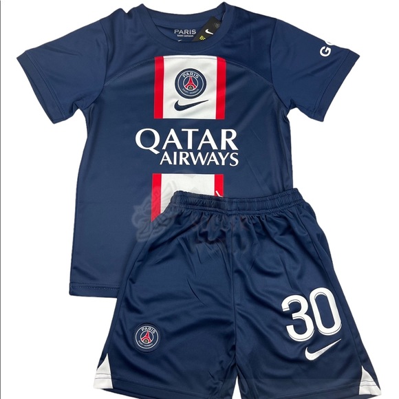 🌟 New 2022 Lionel MESSI #30 PSG Home KIDS Soccer Jersey Kit Paris - Picture 15 of 16